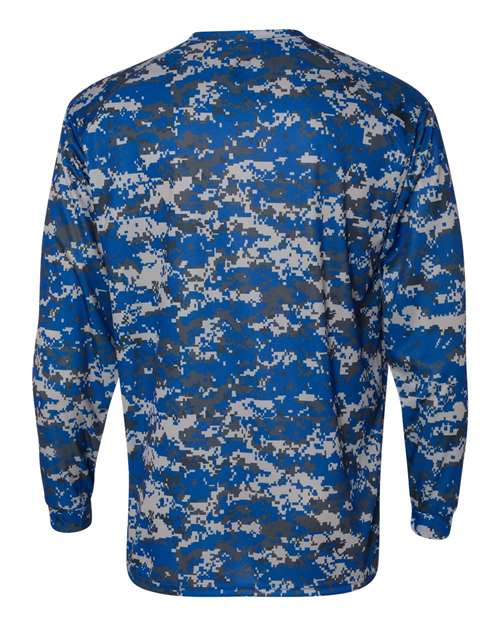 Badger Men's Digital Camo Long Sleeve T-Shirt 4184 - Royal Digital