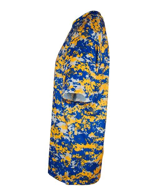 Badger Men's Digital Camo T-Shirt 4180 - Royal/ Gold Digital