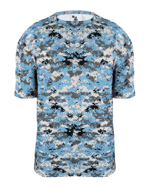 Badger Men's Digital Camo T-Shirt 4180 - Columbia Blue Digital
