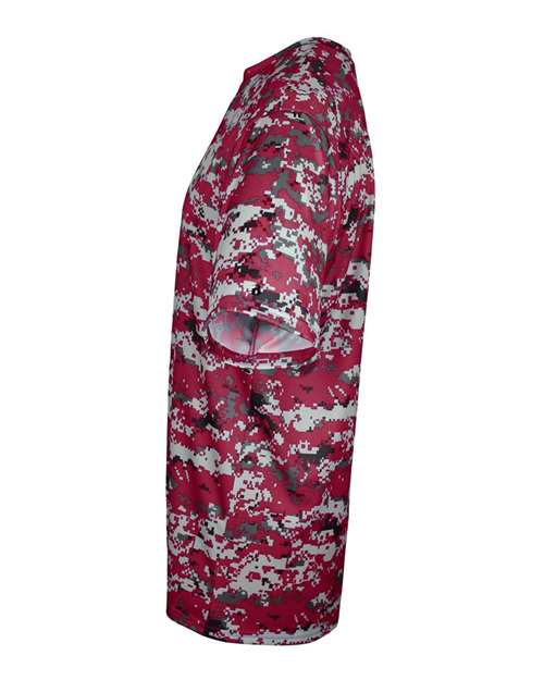 Badger Men's Digital Camo T-Shirt 4180 - Cardinal Digital