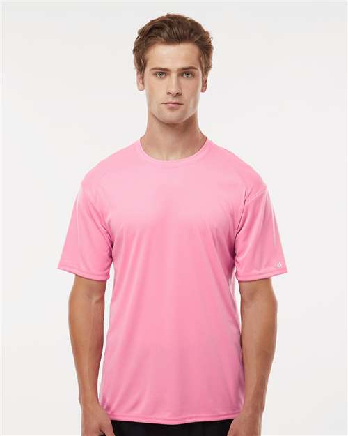 Badger Men's B-Core Sport Shoulders T-Shirt 4120 - Pink