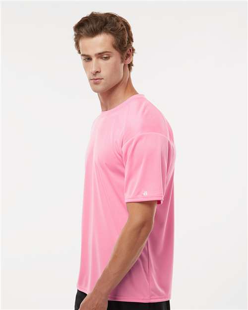 Badger Men's B-Core Sport Shoulders T-Shirt 4120 - Pink