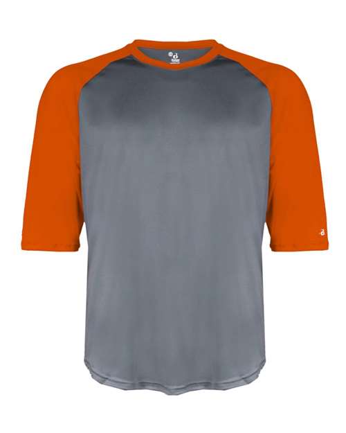 Badger Men's B-Core Three-Quarter Sleeve Baseball T-Shirt 4133