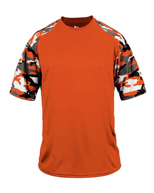 Badger Men's Camo Sport T-Shirt 4141 - Burnt Orange/ Burnt Orange Camo