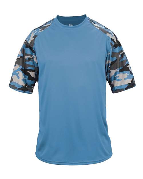 Badger Men's Camo Sport T-Shirt 4141 - Columbia Blue/ Columbia Blue Camo