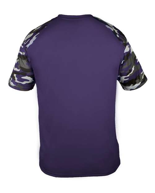 Badger Men's Camo Sport T-Shirt 4141 - Purple/ Purple Camo