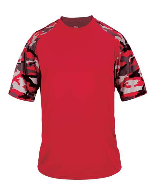 Badger Men's Camo Sport T-Shirt 4141 - Red/ Red Camo