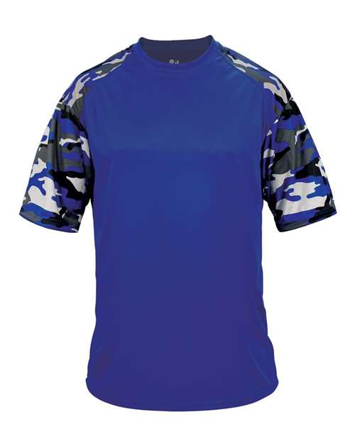 Badger Men's Camo Sport T-Shirt 4141 - Royal/ Royal Camo