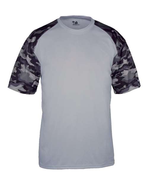 Badger Men's Camo Sport T-Shirt 4141 - Silver/ Black Camo