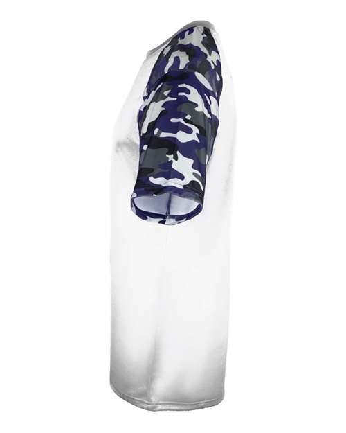 Badger Men's Camo Sport T-Shirt 4141 - White/ Navy Camo