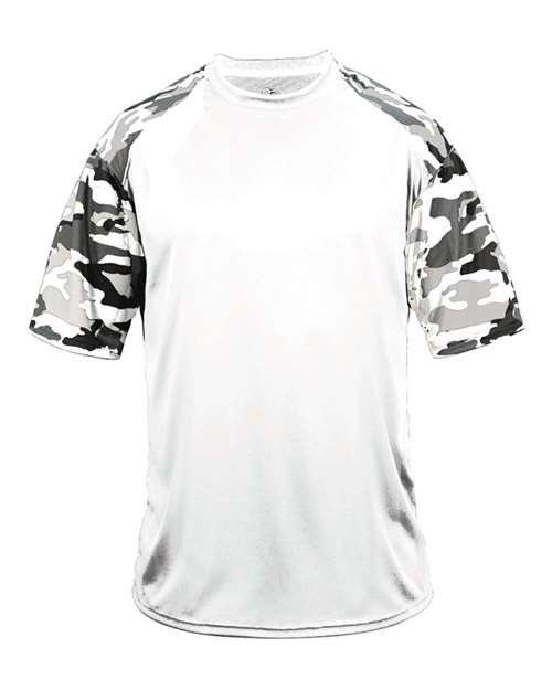 Badger Men's Camo Sport T-Shirt 4141 - White/ White Camo