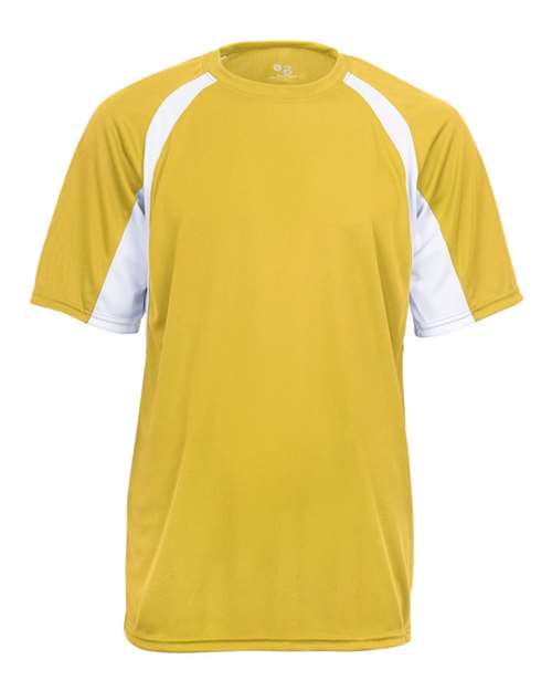 Badger Men's B-Core Hook T-Shirt 4144 - Gold/ White