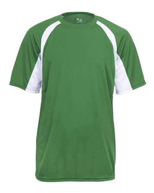 Badger Men's B-Core Hook T-Shirt 4144 - Kelly/ White