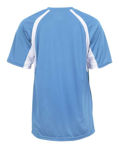 Badger Men's B-Core Hook T-Shirt 4144 - Columbia Blue/ White