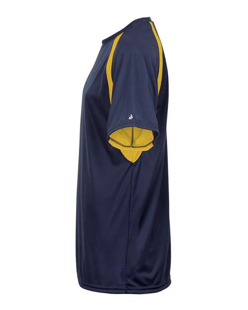 Badger Men's B-Core Hook T-Shirt 4144 - Navy/ Gold