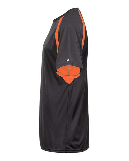 Badger Men's B-Core Hook T-Shirt 4144 - Graphite/ Safety Orange