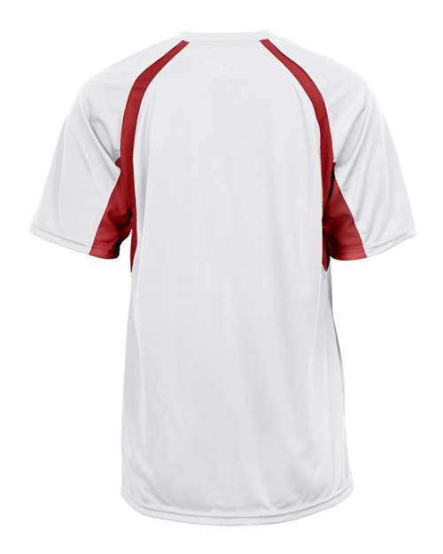 Badger Men's B-Core Hook T-Shirt 4144 - White/ Red