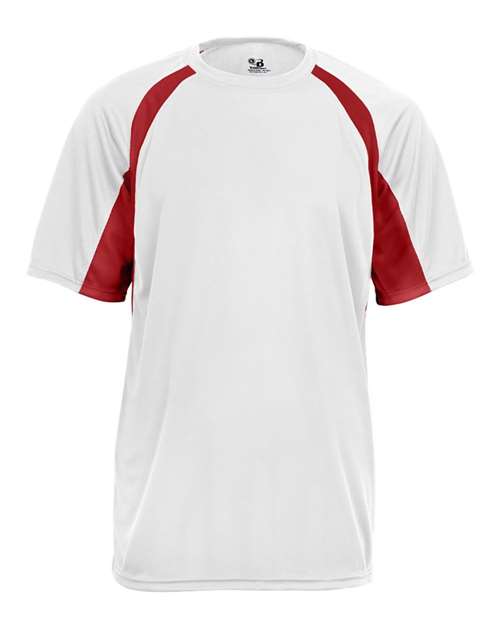 Badger Men's B-Core Hook T-Shirt 4144 - White/ Red