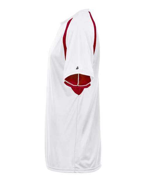 Badger Men's B-Core Hook T-Shirt 4144 - White/ Red