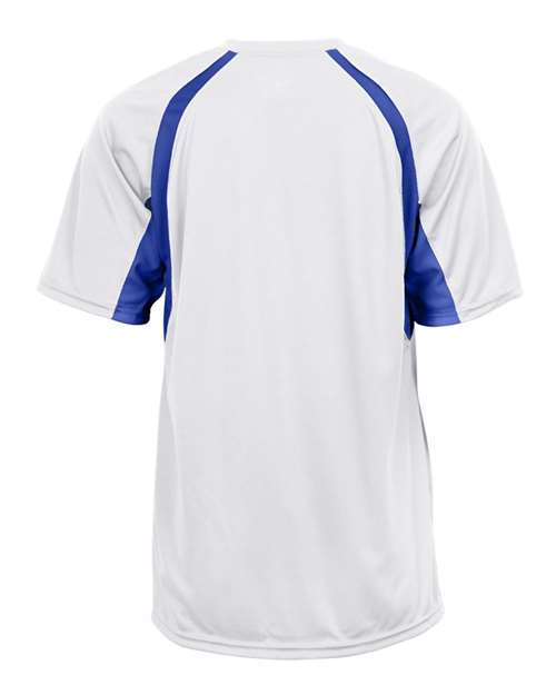 Badger Men's B-Core Hook T-Shirt 4144 - White/ Royal