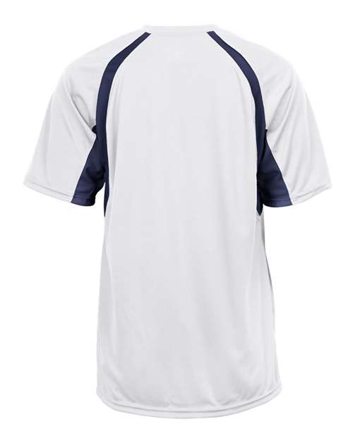 Badger Men's B-Core Hook T-Shirt 4144 - White/ Navy