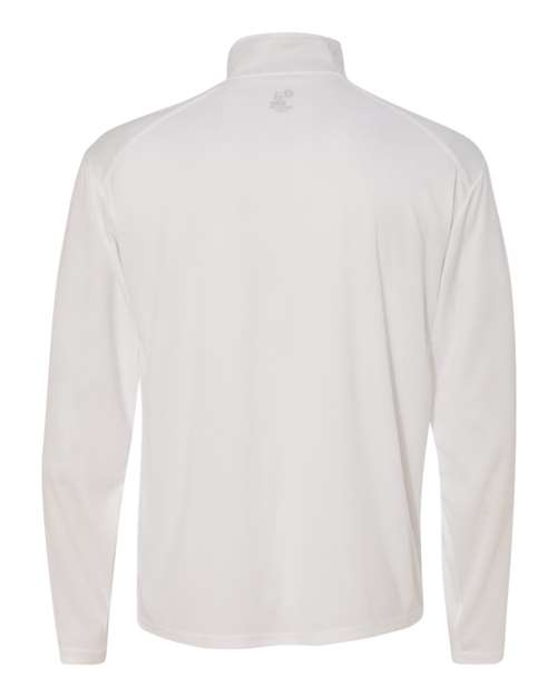 Badger Men's B-Core Quarter-Zip Pullover 4102 - White/ Graphite