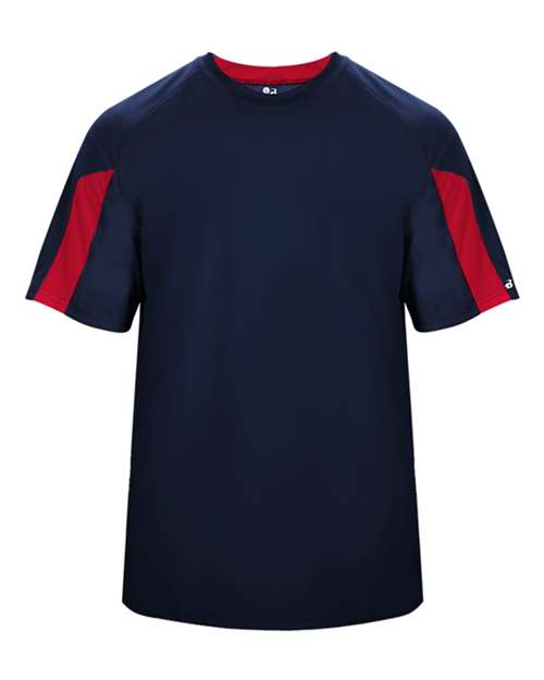 Badger Men's Striker T-Shirt 4176 - Navy/ Red