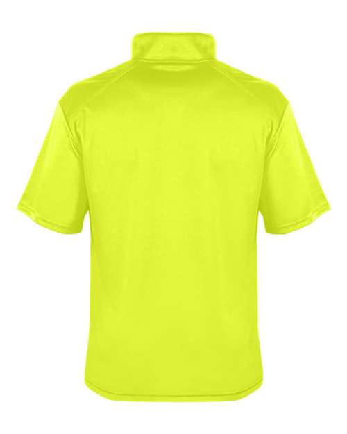Badger Men's B-Core Short Sleeve Quarter-Zip 4199 - Safety Yellow/ Graphite