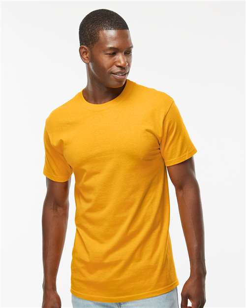 M&O Men's Gold Soft Touch T-Shirt 4800 - Gold