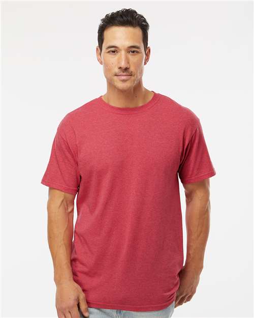 M&O Men's Gold Soft Touch T-Shirt 4800 - Heather Red