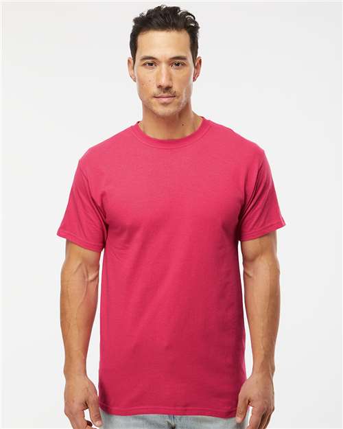 M&O Men's Gold Soft Touch T-Shirt 4800 - Heliconia