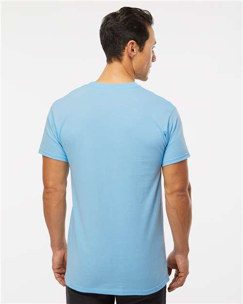 M&O Men's Gold Soft Touch T-Shirt 4800 - Light Blue