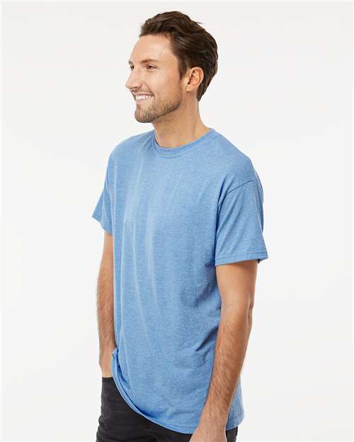 M&O Men's Gold Soft Touch T-Shirt 4800 - Light Blue Heather