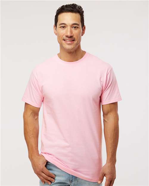 M&O Men's Gold Soft Touch T-Shirt 4800 - Light Pink