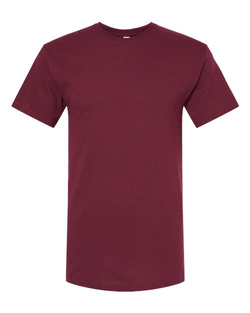 M&O Men's Gold Soft Touch T-Shirt 4800 - Maroon