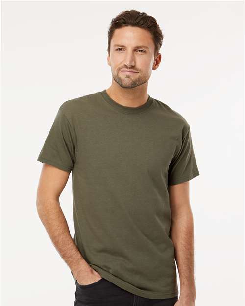 M&O Men's Gold Soft Touch T-Shirt 4800 - Military Green