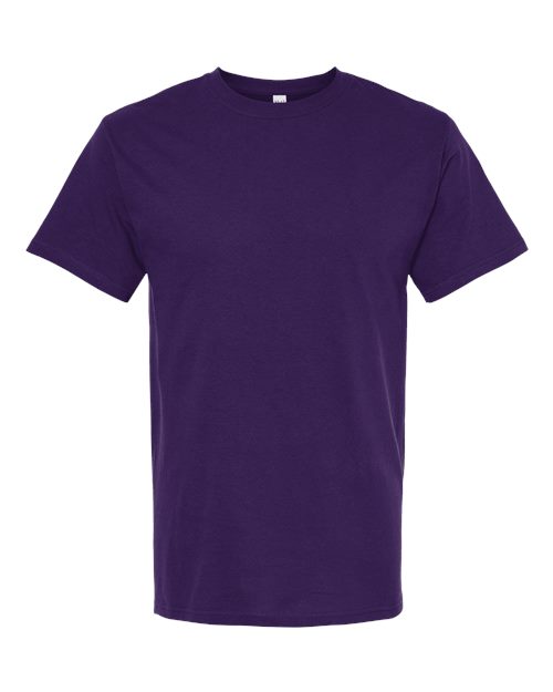 M&O Men's Gold Soft Touch T-Shirt 4800 - Purple