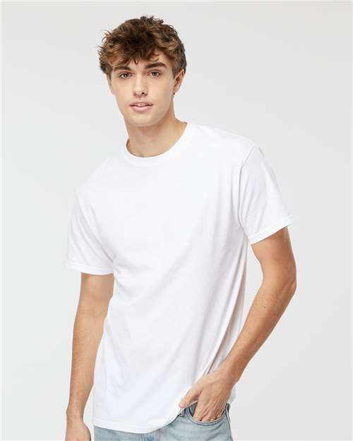 M&O Men's Gold Soft Touch T-Shirt 4800 - White