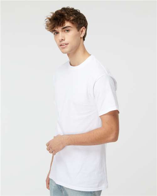 M&O Men's Gold Soft Touch T-Shirt 4800 - White