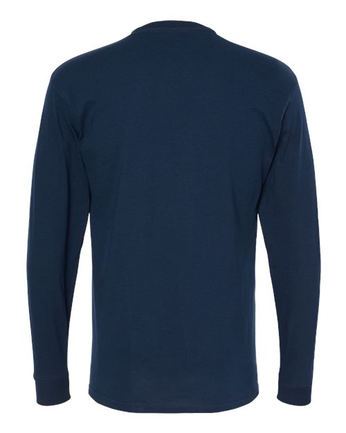 M&O Unisex Gold Soft Touch Long Sleeve T-Shirt 4820 - Deep Navy