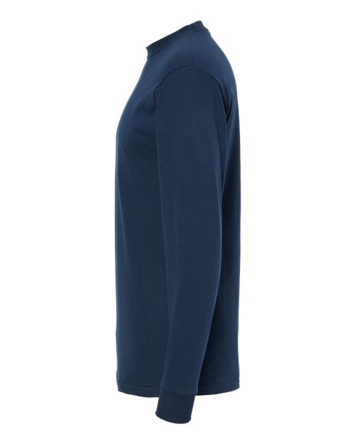 M&O Unisex Gold Soft Touch Long Sleeve T-Shirt 4820 - Deep Navy