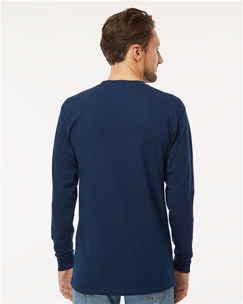 M&O Unisex Gold Soft Touch Long Sleeve T-Shirt 4820 - Deep Navy