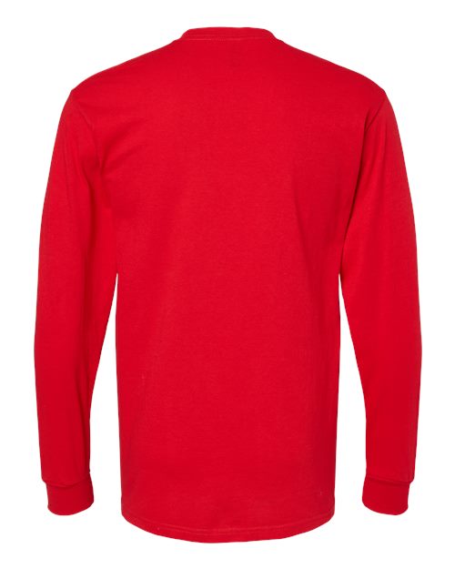 M&O Unisex Gold Soft Touch Long Sleeve T-Shirt 4820 - Deep Red