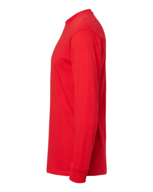 M&O Unisex Gold Soft Touch Long Sleeve T-Shirt 4820 - Deep Red