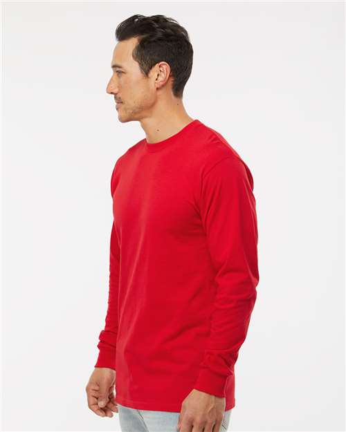M&O Unisex Gold Soft Touch Long Sleeve T-Shirt 4820 - Deep Red