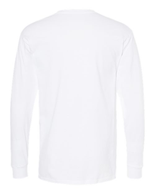 M&O Unisex Gold Soft Touch Long Sleeve T-Shirt 4820 - White