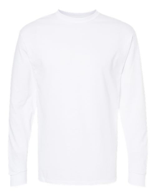 M&O Unisex Gold Soft Touch Long Sleeve T-Shirt 4820 - White