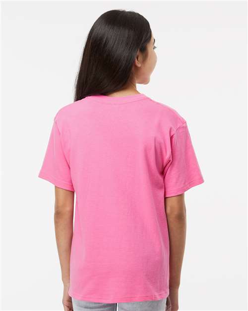 M&O Youth Gold Soft Touch T-Shirt 4850 - Azalea