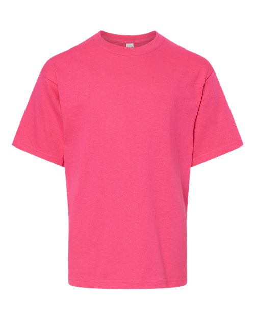 M&O Youth Gold Soft Touch T-Shirt 4850 - Heliconia