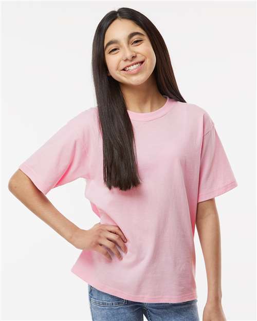 M&O Youth Gold Soft Touch T-Shirt 4850 - Light Pink